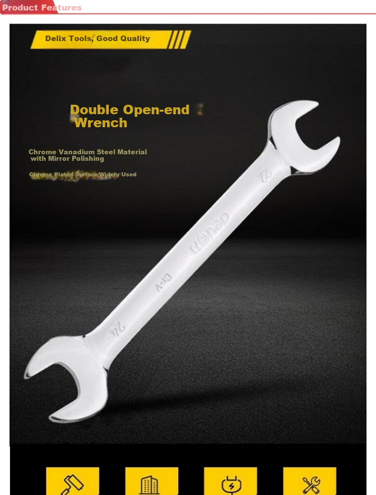 DELIGONGJU Double Open-End Wrench 8X10mm DL33308 3