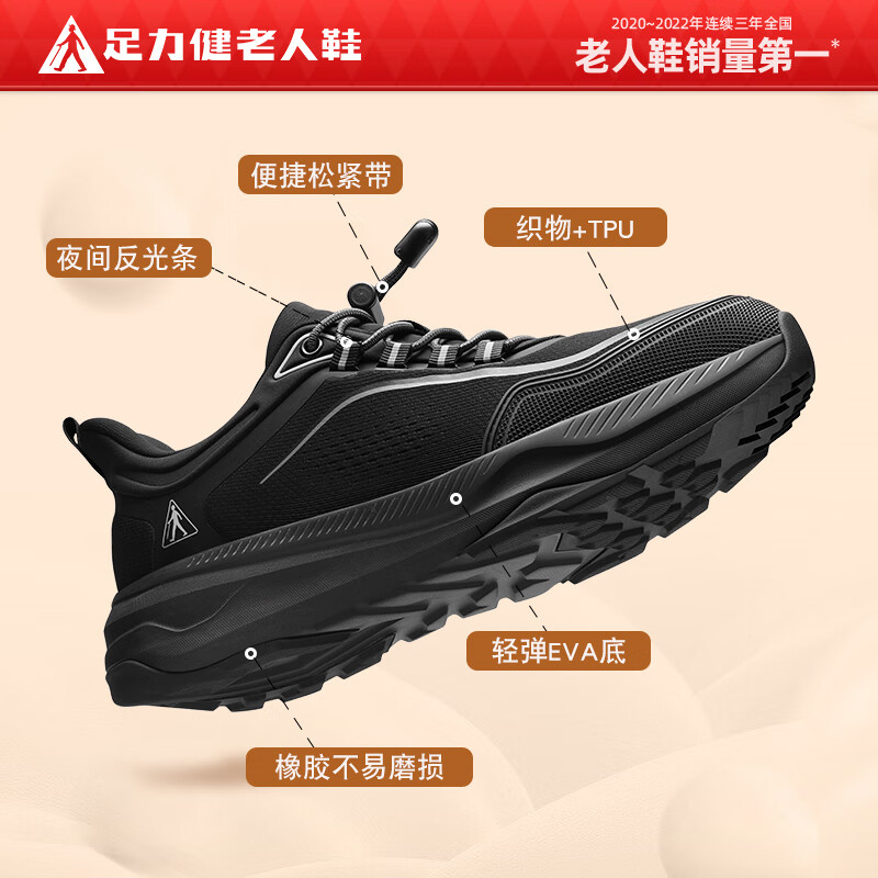 Zulijian Elderly Men's Shoes Spring Autumn 2025 New Walking Shoes Non-Slip Dad Shoes Lightweight Sports Casual Shoes Gift for Seniors