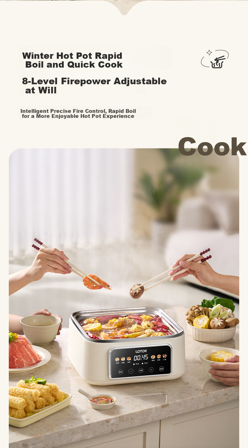 LOTOR Multi-Functional Electric Steamer Pot, Breakfast Stewing And Steaming All-In 2-3 Layer Steamer Pot, Electric Cooker, Small Size for 1 Person Or 2, Stainless Steel Large Capacity for Home Use, 3-4 People, Multifunctional Pot without Coating 9