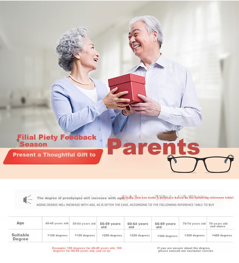 Cuntiandaofu Reading Glasses, High-Definition Anti-Blue Light Reading Glasses, Ultra-Light And Stylish, Black, 100 Degrees [Recommended for Ages Below 50] 16