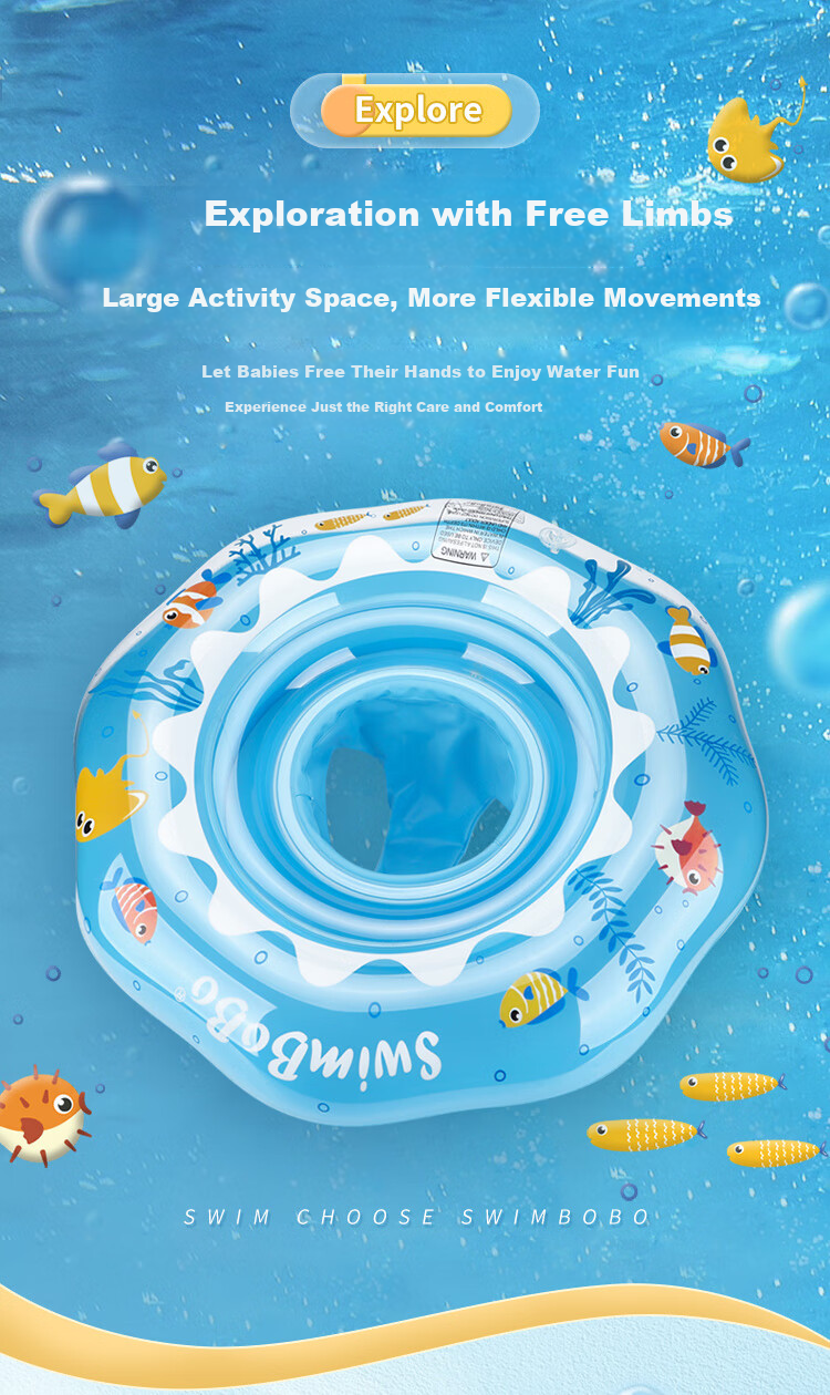 Swimbobo Children's Swim Ring, Baby Water Play Float, Kids Swimming Ring, Baby Swimming Equipment Safety Seat K8015B 3
