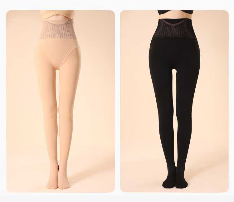 Zaisuo 300g Light Leg Magic Base Pants Tights for Women Autumn Winter Thickened Fleece High Waist Slimming Footed Glossy Socks 11