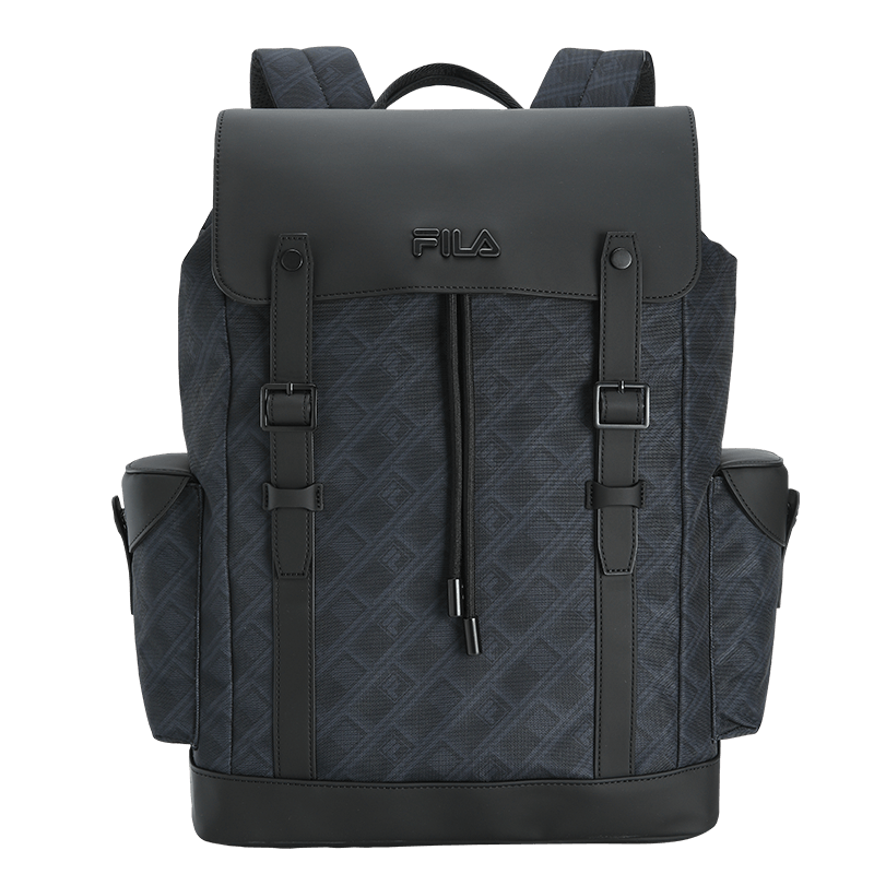 FILA Official "Black Warrior" Men's Backpack 2026 Fashion Flap Commuter Laptop Backpack
