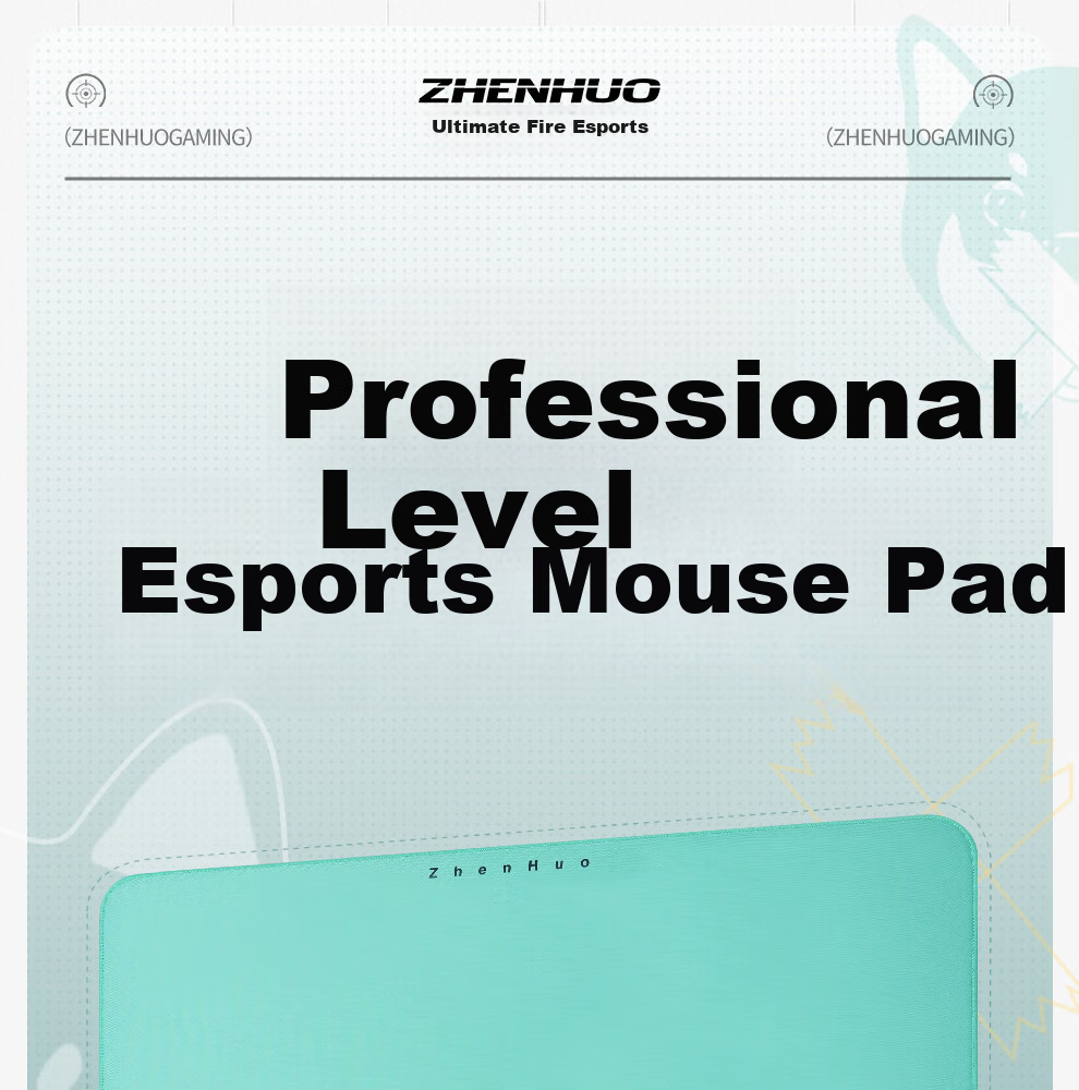 Zhenhuo Gaming Mouse Pad for FPS, Solid Color Edge-Bound Skin-Friendly Rubber Mat, Large Office Desk Pad, Wanchu CSGO Green 490*420*5 with Rubber Base 1