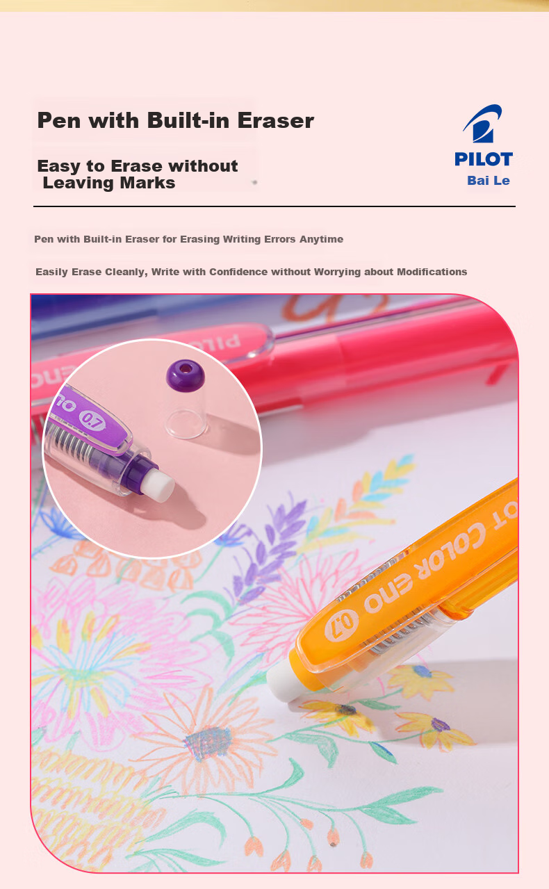 PILOT [Best-Selling Product] Colored Mechanical Pencil for Students And Children, Erasable Colored Pencil for Exams, Stationery, Sketching, with Eraser HCR-197 0.7 Blue 7