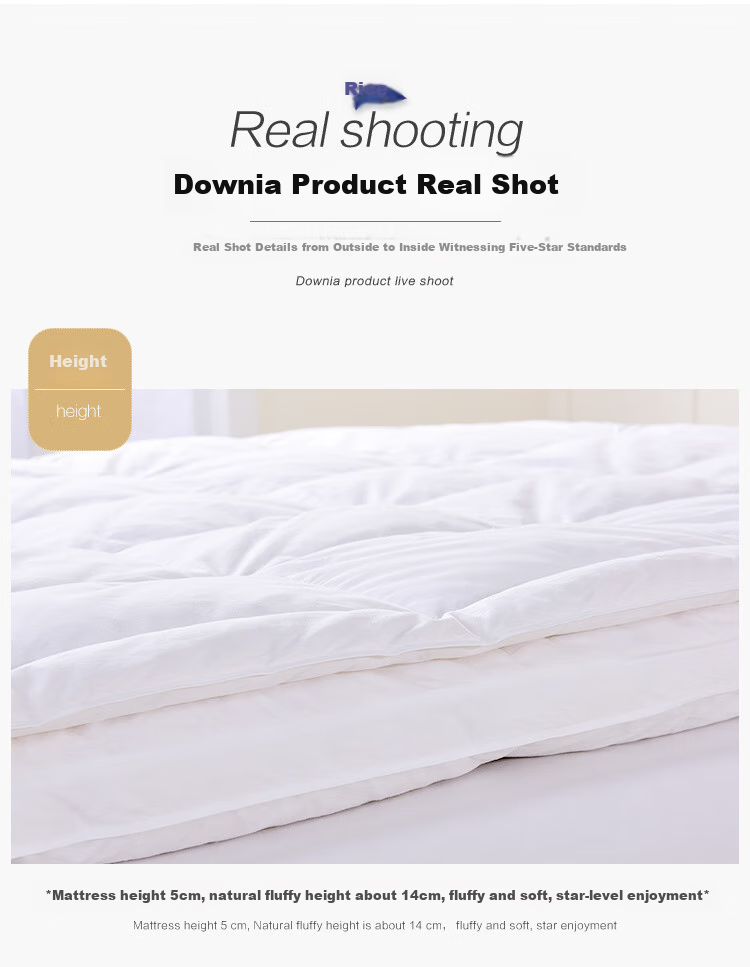 Downia Mattress, Hilton Hotel Style 90% White Goose Down Mattress Pad, Tatami Mat, for 1.8-Meter Bed 7
