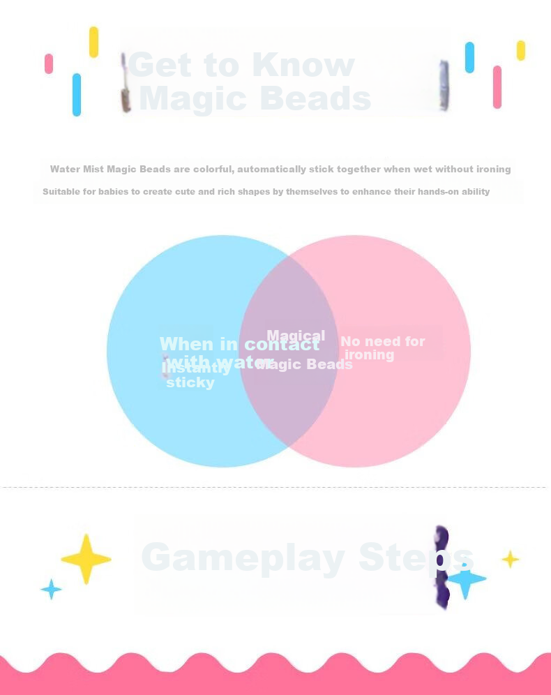 Lankupa Water Mist Magic Beads, 16 Colors, Children's DIY Craft Kit, Toy for Girls Aged 3-6, Kindergarten National Day Gift 13