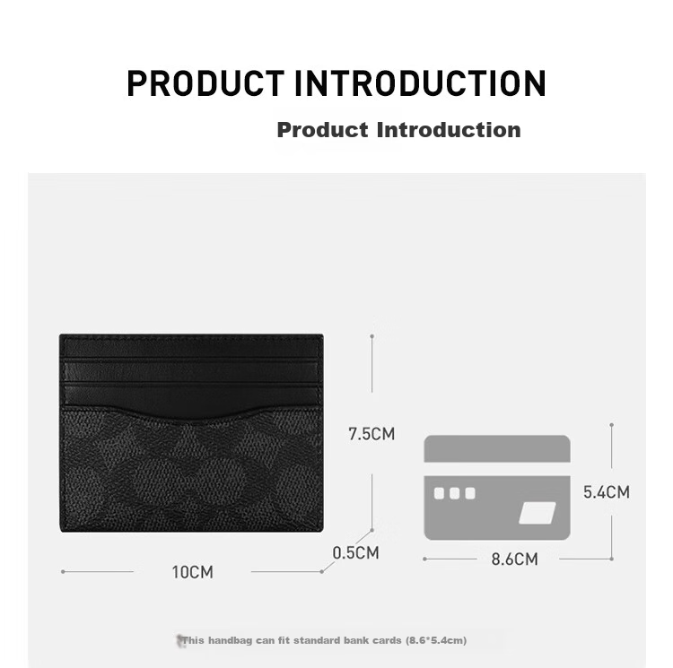 COACH [Brand Direct Supply] Men's Belt Card Holder Gift Box Set, 35MM Black And Gray Color Block, CW351 New Year Gift 4