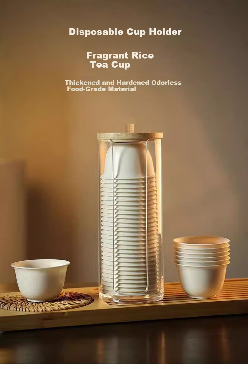 Xiduomi Disposable Tea Cups, Kung Fu Tea Set, Rice Husk Cups, Kung Fu Tea Ceremony Small Cups And Bowls, High-End Heat-Resistant with Elegant Desig 1