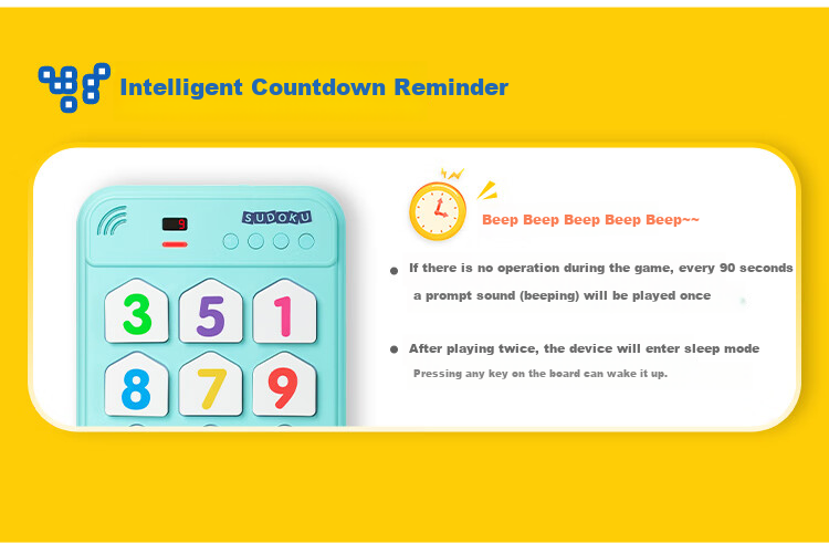 Manfenxiaoxueba Sudoku Ladder Training Machine, Mathematical Logic Thinking Learning Machine, Nine-Grid Digital Chessboard, Children's Educational Toy 9