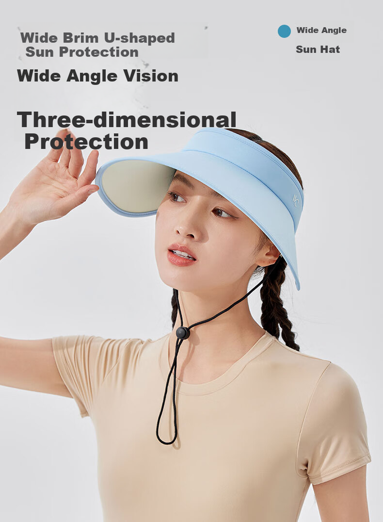 VVC Sun Protection Hat for Women, Summer Visor Cap, Outdoor UV Protection Sun Hat, Cycling Cap, Sunhat, Cream White 1