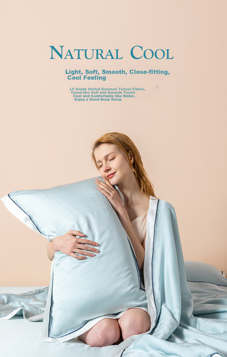 La Torretta 80-Count Tencel Ice Silk Cooling Comforter, Summer Quilt, Class A Cooling Comforter, Cooling Value 0.27, 200*230cm 5