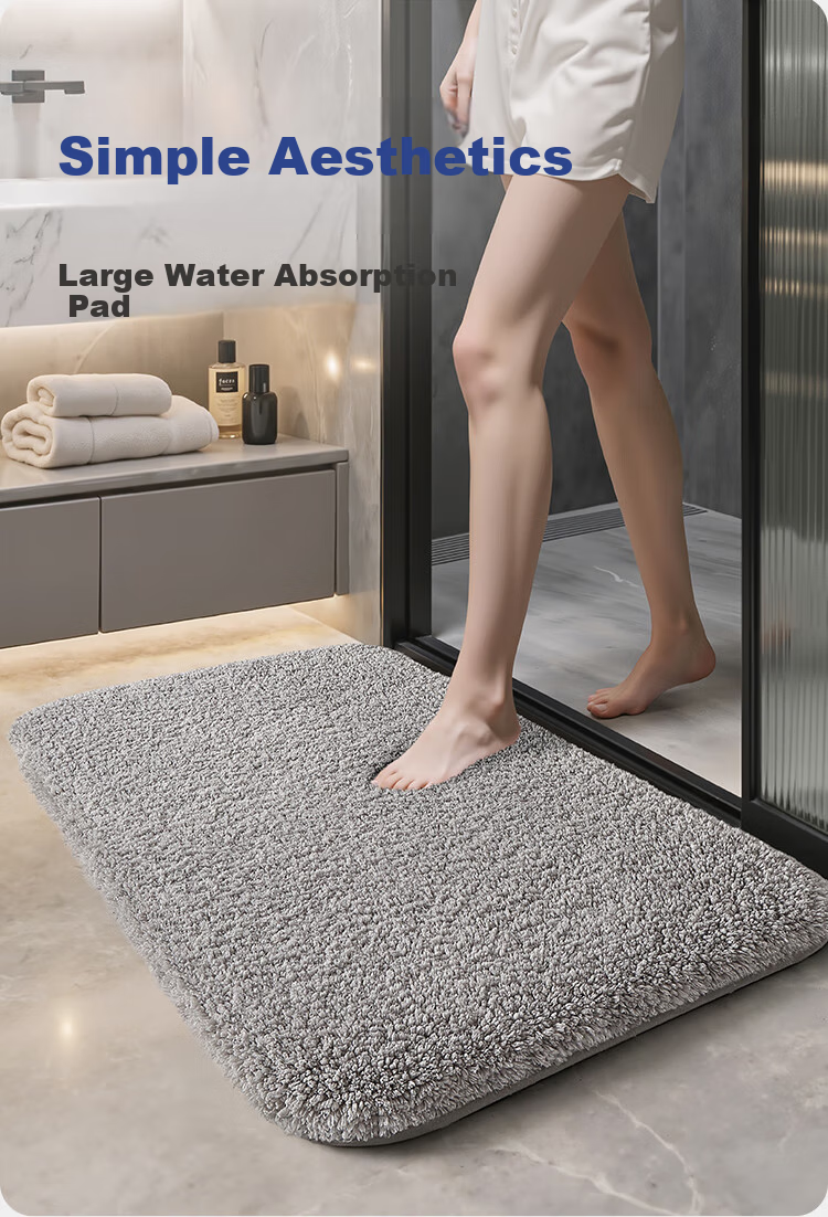 Dajiang Bathroom Mat, Absorbent Non-Slip Floor Mat for Toilet Entrance, Bathroom Foot Pad, 40x60cm 1