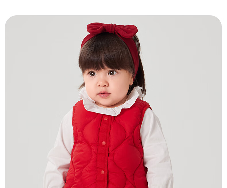 October Crystal Children's Down Vest Winter Baby Boys and Girls Down Jacket Vest Baby Waistcoat 6
