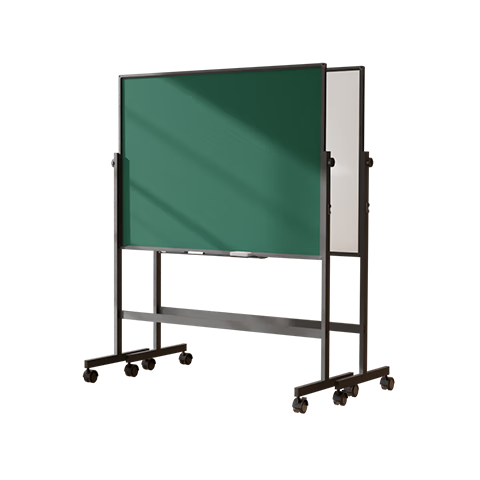 BBNEW 90*120cm Double-Sided Magnetic Mobile Whiteboard/green Board for Office, Teaching, Conference, Training, Home Use, Children's Education, Blackboard, Height Adjustable And Flip-able NEWV-L90120B