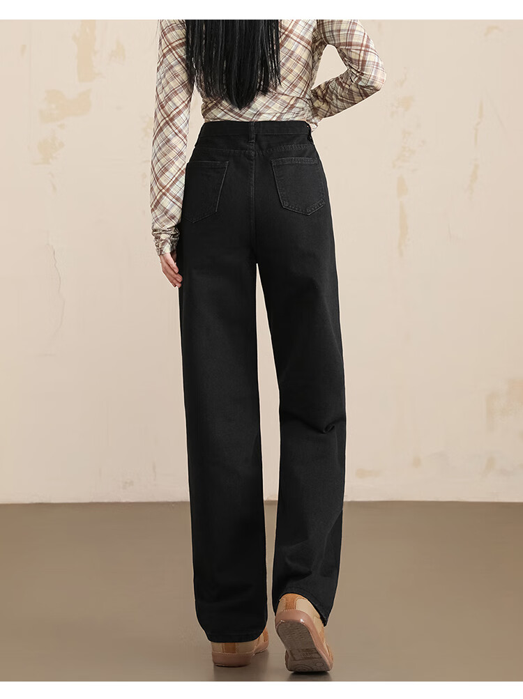 BEAUTIFUL WARDROBE Loose Straight Wide-Leg High-Waist Jeans Women's 2026 Spring Summer Versatile Slimming Fashion Pants 13