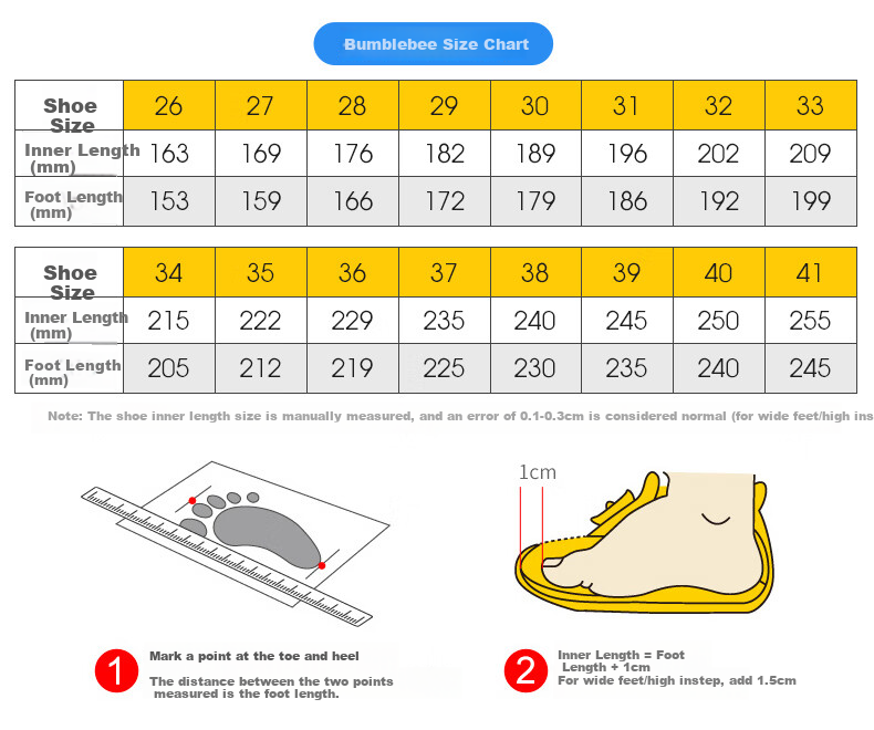Bumblebee Kids Shoes Summer Soft Sole Non-Slip Black Blue D331237898 Size 27 for Older Children 1