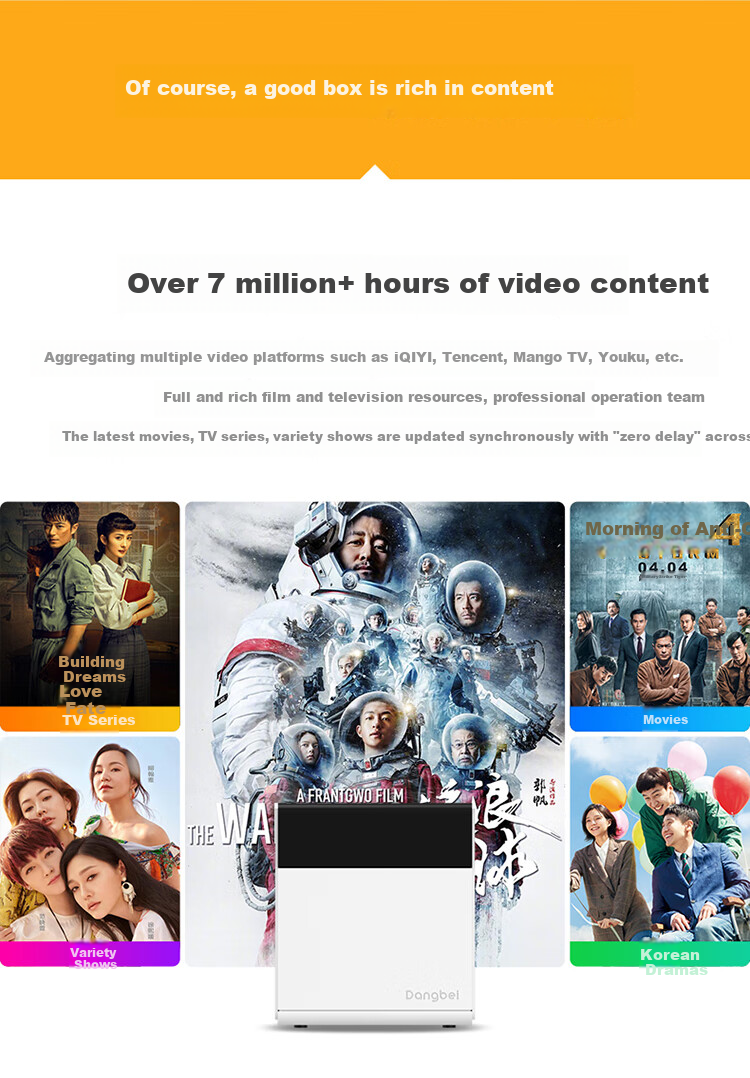 Dangbei TV Box H5, 64GB Smart TV Network Set-Top Box, 8K Decoding, HDR10+, Dual-Band WiFi, Android 12, AI Smart Voice Control, No Startup Ads 10