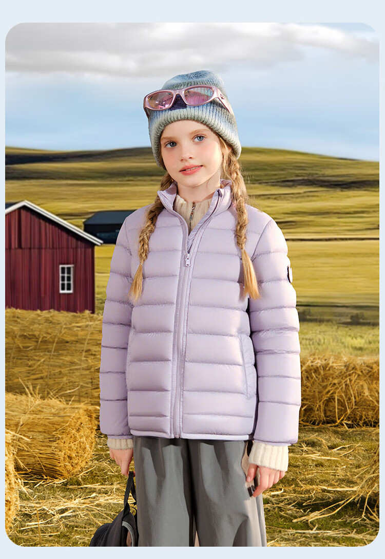 ASK JUNIOR 90 Canada Duck Down Parent-Child Warmth Down Jacket 25 Winter Children's Boys and Girls Large Kids 7A Antibacterial Lightweight Warm Coat 5