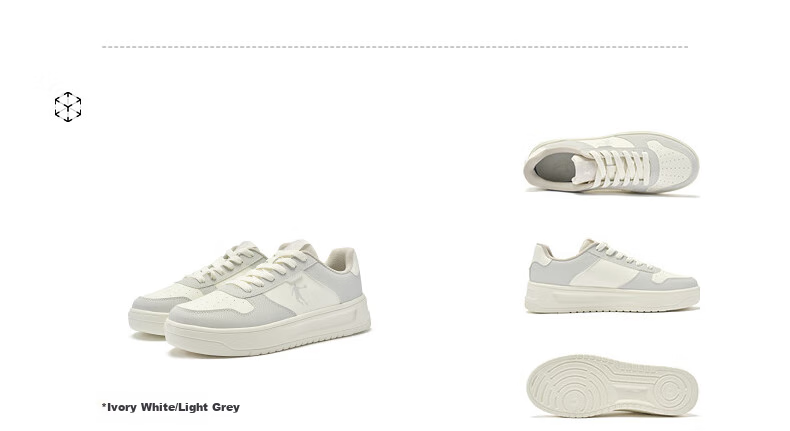 QIAODAN Autumn And Winter New Men's Skateboard Shoes, Leather Upper Versatile White Sneakers, Thick-Soled Heightening Casual Shoes for Men And Teenagers, Sports Shoes 17