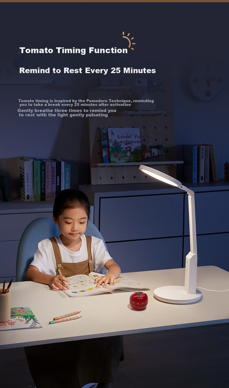 Haoshili AAAA-Grade Eye Protection Desk Lamp for Children's Study And Reading, Bedroom Desk Lamp for Myopia Prevention, LED Light TG032Pro 10