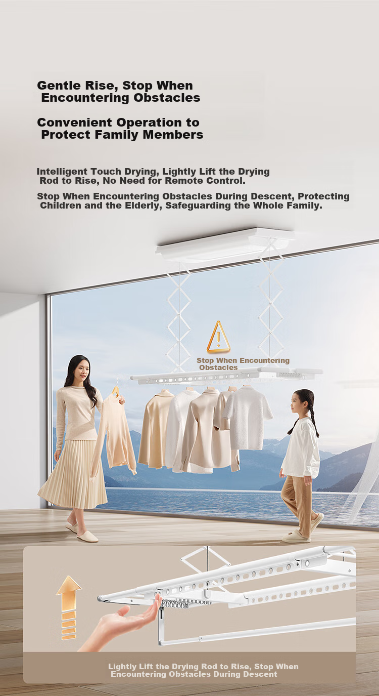 Mijia Smart Clothes Drying Rack 1S [Subsidy], Xiaomi Electric Invisible Clothes Hanger, Balcony Ultra-Thin Wireless Remote Control 2