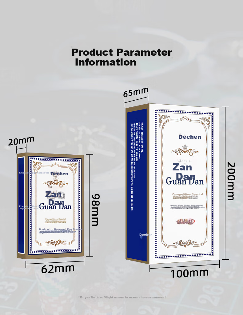 Dechen Guandan Special Playing Cards, Guandan Competition Dedicated Guandan Playing Cards with Blue Core, Durable Double Decks, Large Print Playing Cards, Long 5