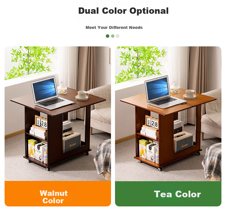 Laozhujiang Movable Side Table, Living Room Coffee Table, Sofa End Table, Multifunctional Antique Folding Tea Table, Storage Rack, Corner Cabinet 1