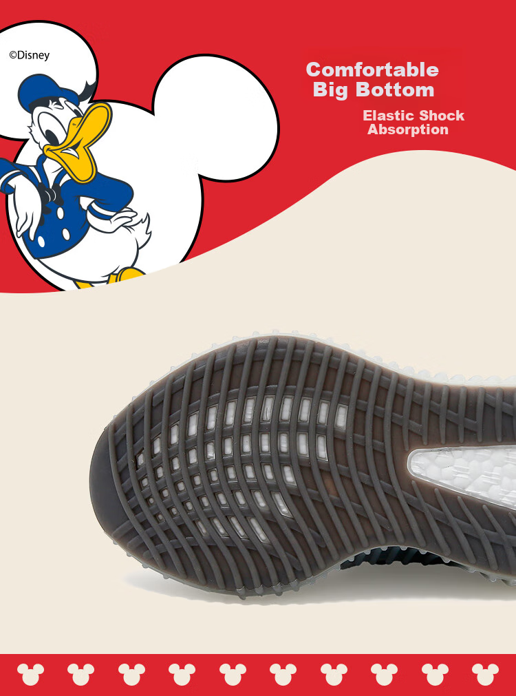 Disney Mickey Children's Coconut Shoes Summer Mesh Breathable Cartoon Casual Shoes Soft Sole Running Shoes Pink Size 38 6