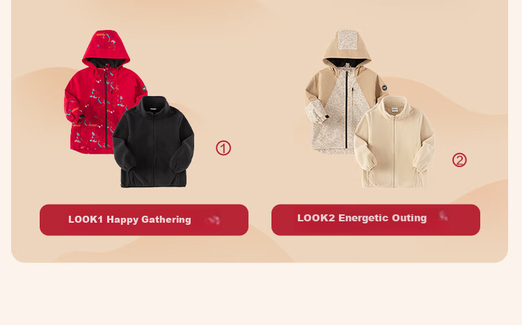 BALABALA Children's Outerwear Boys' Spring And Autumn Hooded Two-Piece Set with Auspicious Cloud Print Outdoor Jacket Trendy 5