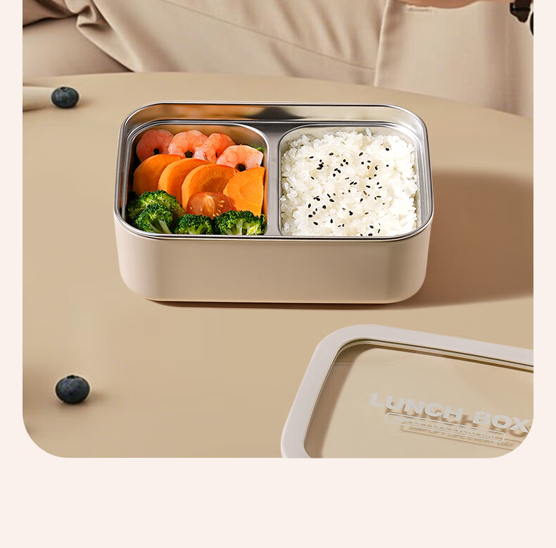 Ymer Stainless Steel Lunch Box Microwaveable Fresh-Keeping Bento Box for Office Workers [Visible Glass Large Double-Compartment] 27