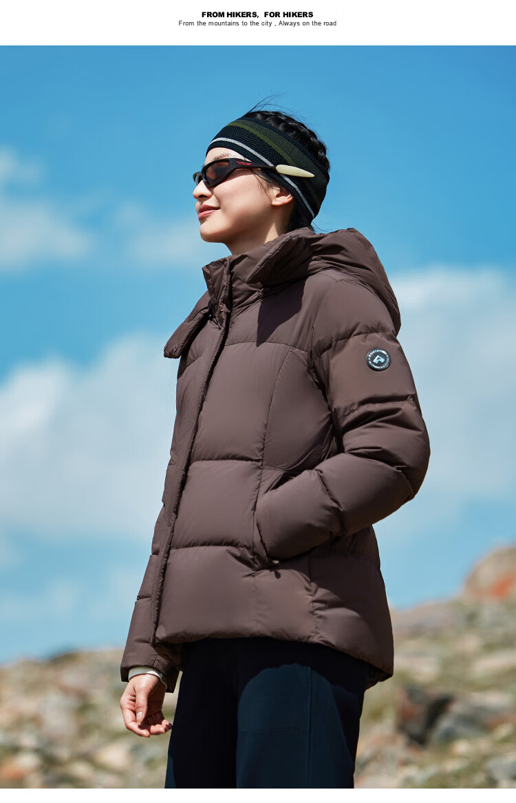 Pioneer Camp Warm Feather Women's Autumn Winter Insulated Windproof Outdoor Hooded Waist-Cinched Mid-Length Thickened Down Jacket 14