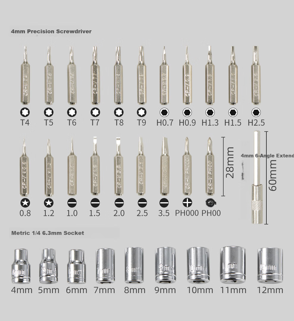 MASTERPROOF Ratchet Screwdriver Set, Multi-Functional Flathead And Phillips, Complete Kit with Quick Wrench, Small Fly Set, Hex Socket Set 15