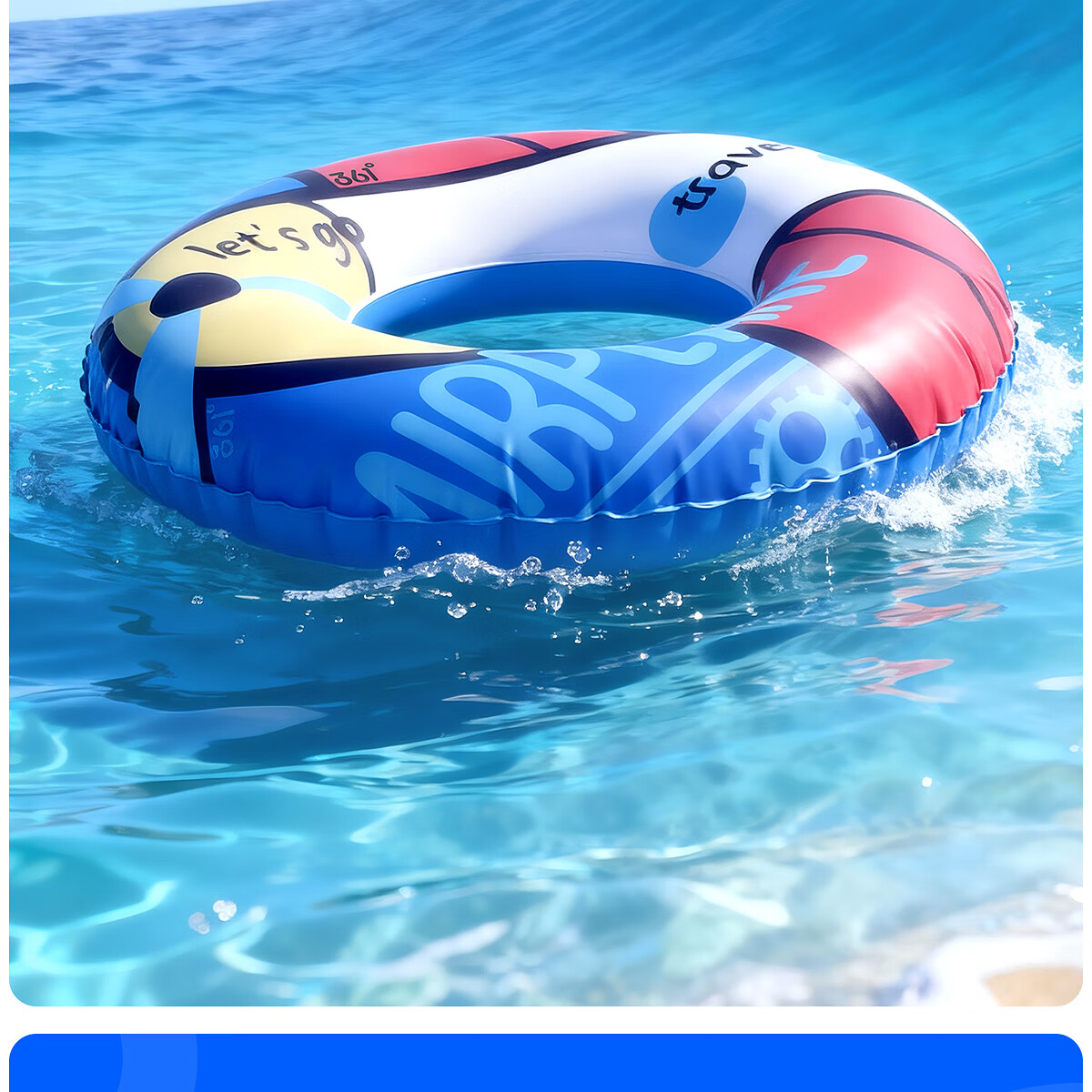 361° Children's Swim Ring for Boys And Girls, Swimming Training Armpit Float for Beginners, Cute Inflatable Leak-Proof Thickened Life Buoy 7