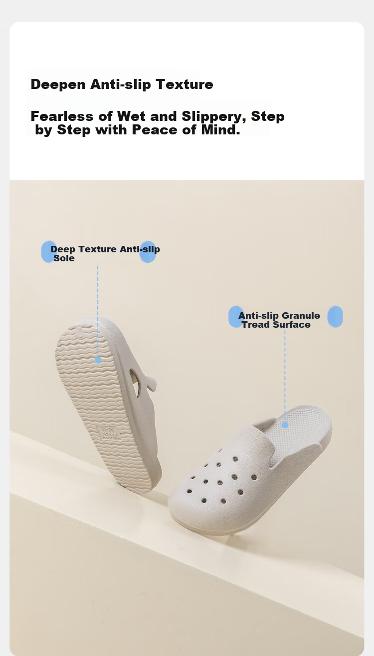 Home Story × Jingdong Co-Branded EVA Odor-Resistant Ultra-Soft Perforated Slippers for Children, Yellow, Size 31-32 6