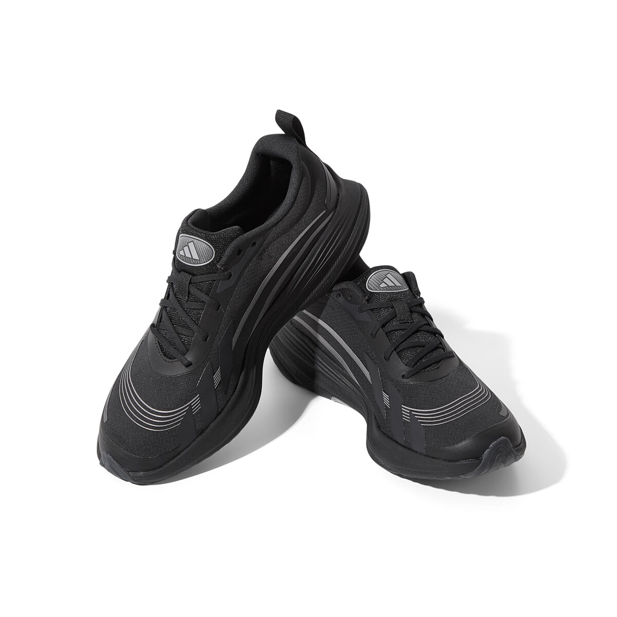 Adidas Men's Running Shoes Cushioning Breathable Marathon Sports Shoes Size 45 Black/Carbon Black 3