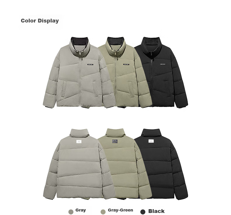 GXG Men's Cotton Padded Jacket Coat 2024 Winter New Gray Green 180/XL 2