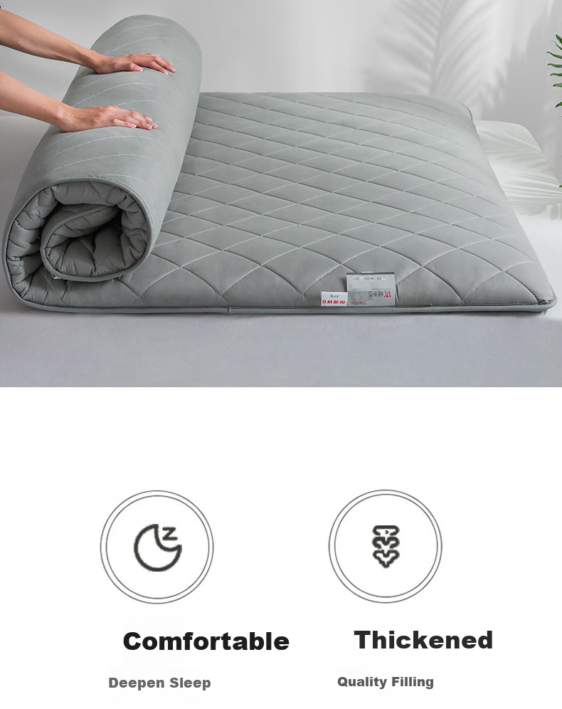 Hengyuanxiang Home Textile Mattress, Thickened Pad 1.8m*2m Tatami Mat for All Seasons, Double-Size Soft Floor Mat for Home And Dormitory Use 1