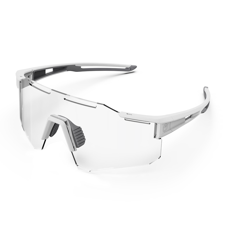 JD Jingzao Anti-Fog Photochromic Cycling Glasses Outdoor Unisex Running Driving Bicycle Windproof Goggles Gray White