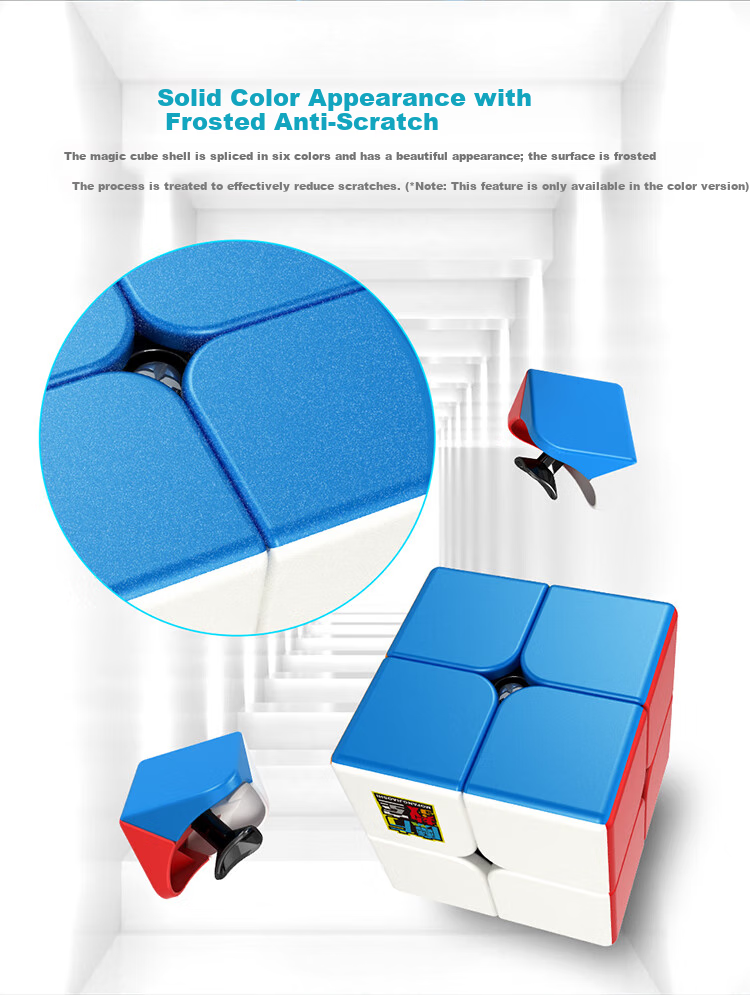 Moyuwenhua Second-Order Magic Cube, Smooth Competition-Grade Solid Color 2x2 Speed Cube for Beginners, Boys And Girls Early Educatio 4