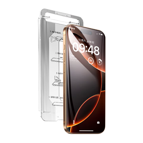 DIVI [Value Pack of 2] Tempered Glass Screen Protector for Apple IPhone 16 Pro Max, Anti-Dust, Shockproof, Anti-Fingerprint, Ultra-Thin PM Full Coverage with Dust-Free Installatio