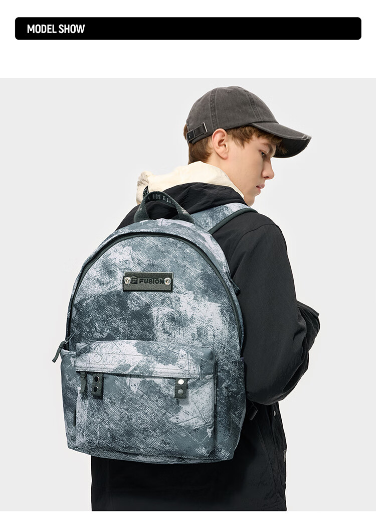 FILA FUSION FILA Trendy Couple's Backpack 2025 Winter Laptop Antibacterial Backpack 13
