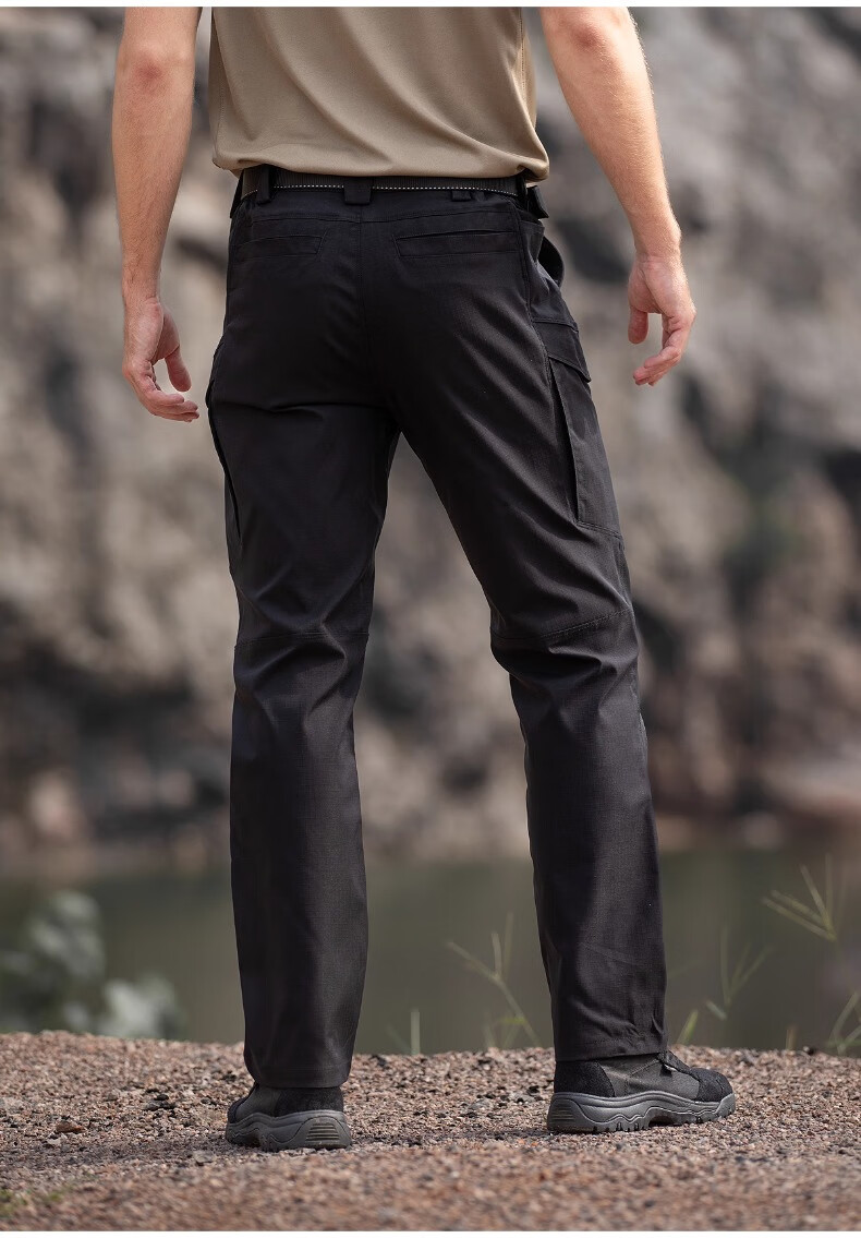 Free Soldier Peak Outdoor Tactical Work Pants Stretch Men's Casual Long Pants Scratch-Resistant Durable 34W/30L Wolf Brown 15