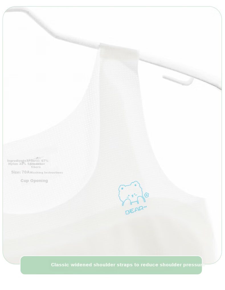 Dingguagua 2-Pack Teenage Girl Underwear Bra for Puberty, Ages 9-12, Seamless Thin Summer Style Camisole for Middle And High School Students And Older Girls 10