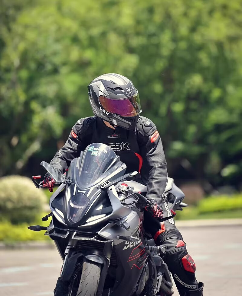 VGV Motorcycle Helmet 3C Certified Full Face Four Seasons Warm Double Lens Flip-up Helmet Mechanical Black XL 5