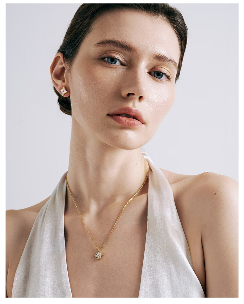 Amber Lollipop Anbo Loli Jewelry Necklace Women Eight-Pointed Star Pendant 520 Valentine's Day Birthday Gift for Girlfriend Wife 6