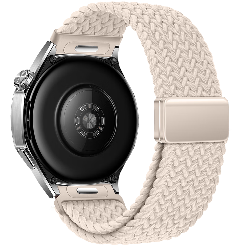 Binghong Magnetic Woven Quick-Release Watch Strap for Huawei GT6 41mm, Watch5, GT5/GT5 Pro/GT4/GT3 Pro/GT2 - Starlight Color