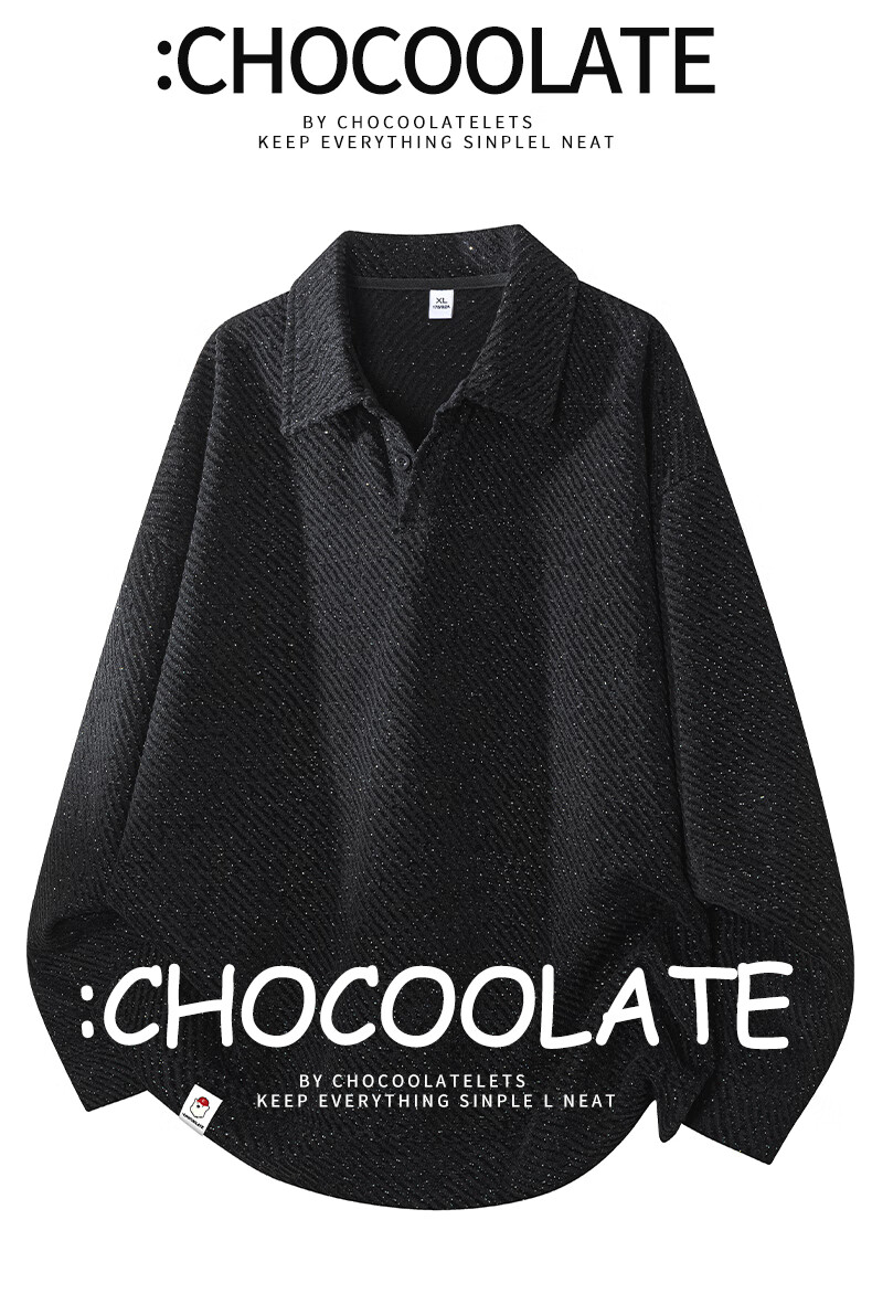 :CHOCOOLATE IT Men's Pullover Hoodie Spring Autumn New Trendy Brand Sweatshirt Jacket Men White L 2