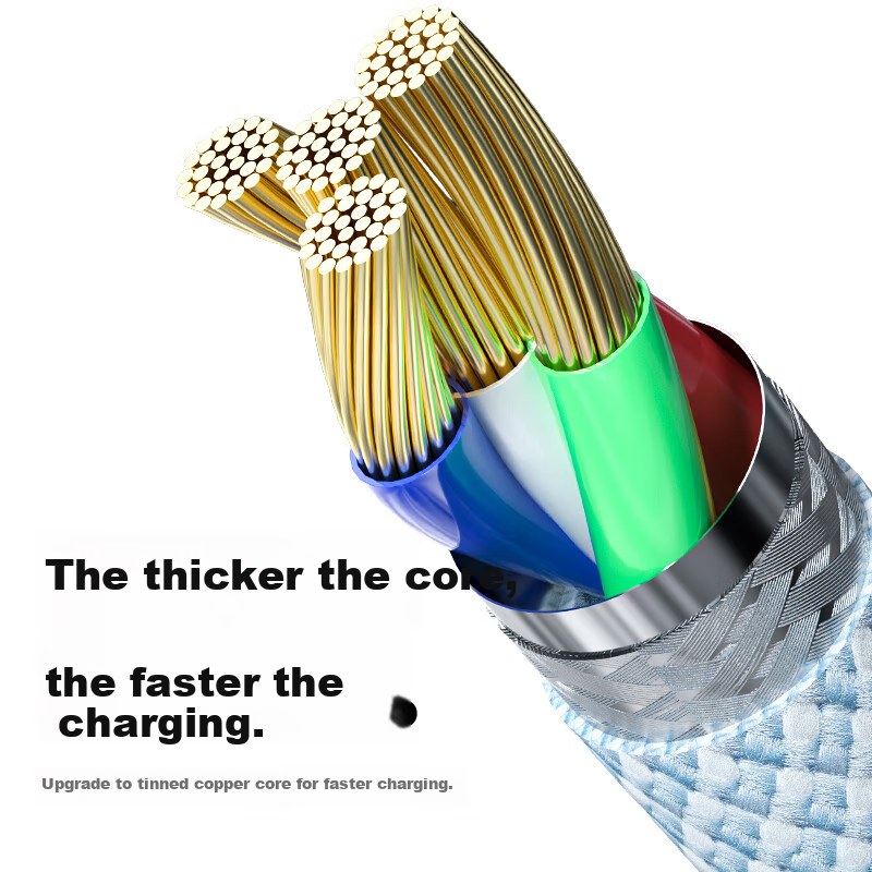 Nengshi Apple Charging Cable, 2.4A Fast Charging Data Cable, Suitable for IPhone14/13ProMax/12/11/X/XR/8/7/6 Phones And IPad Tablets, Car-Mounted Braided Cable, 2 Meters, Blue