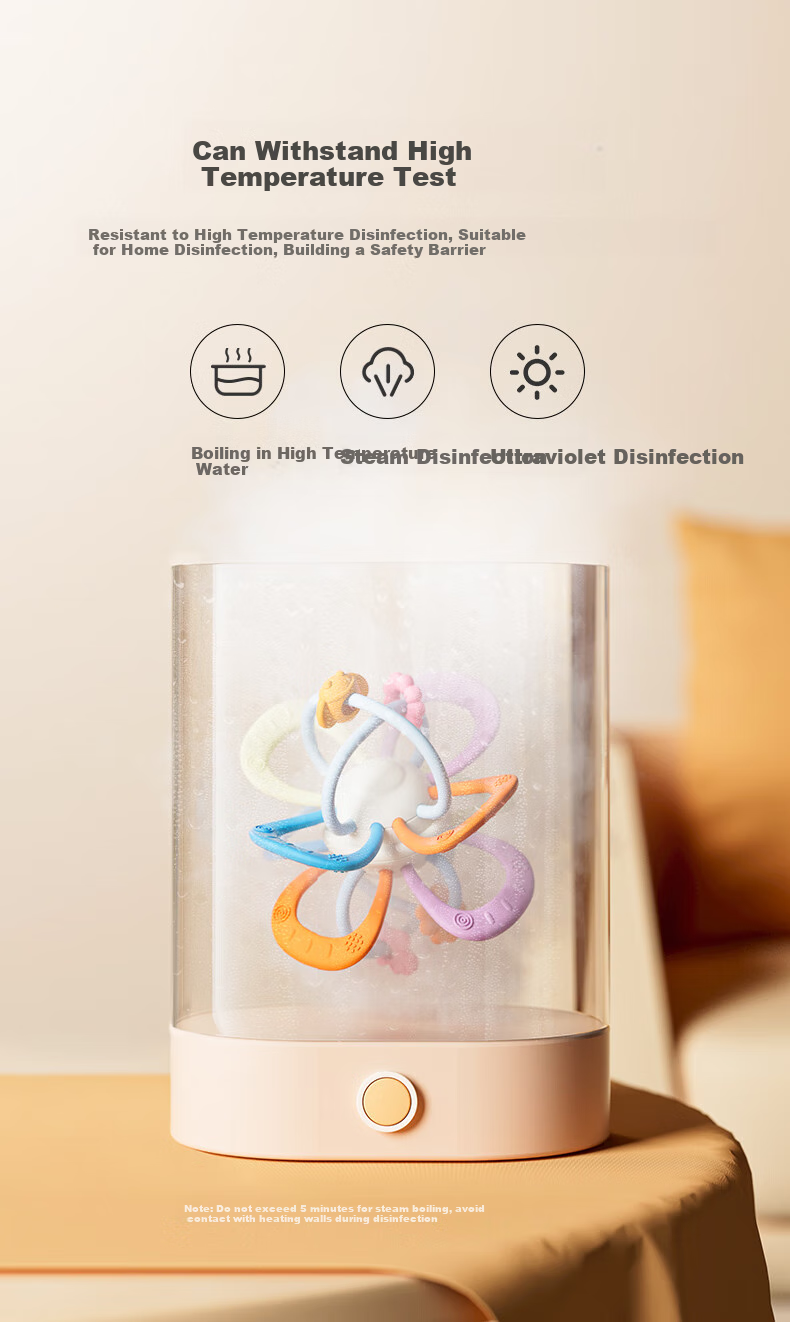 Shiyuejiejin Manhattan Rattle Ball, Baby Teether Toy, Can Be Chewed Or Boiled, Soothing And Early Education Rattle 12